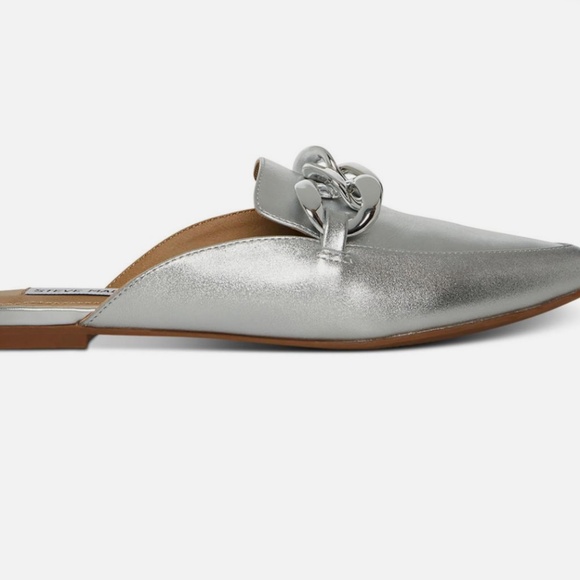 Steve Madden Women's Fleur Tailored Chain Mule Loafer Flats 8 M - Picture 3 of 4